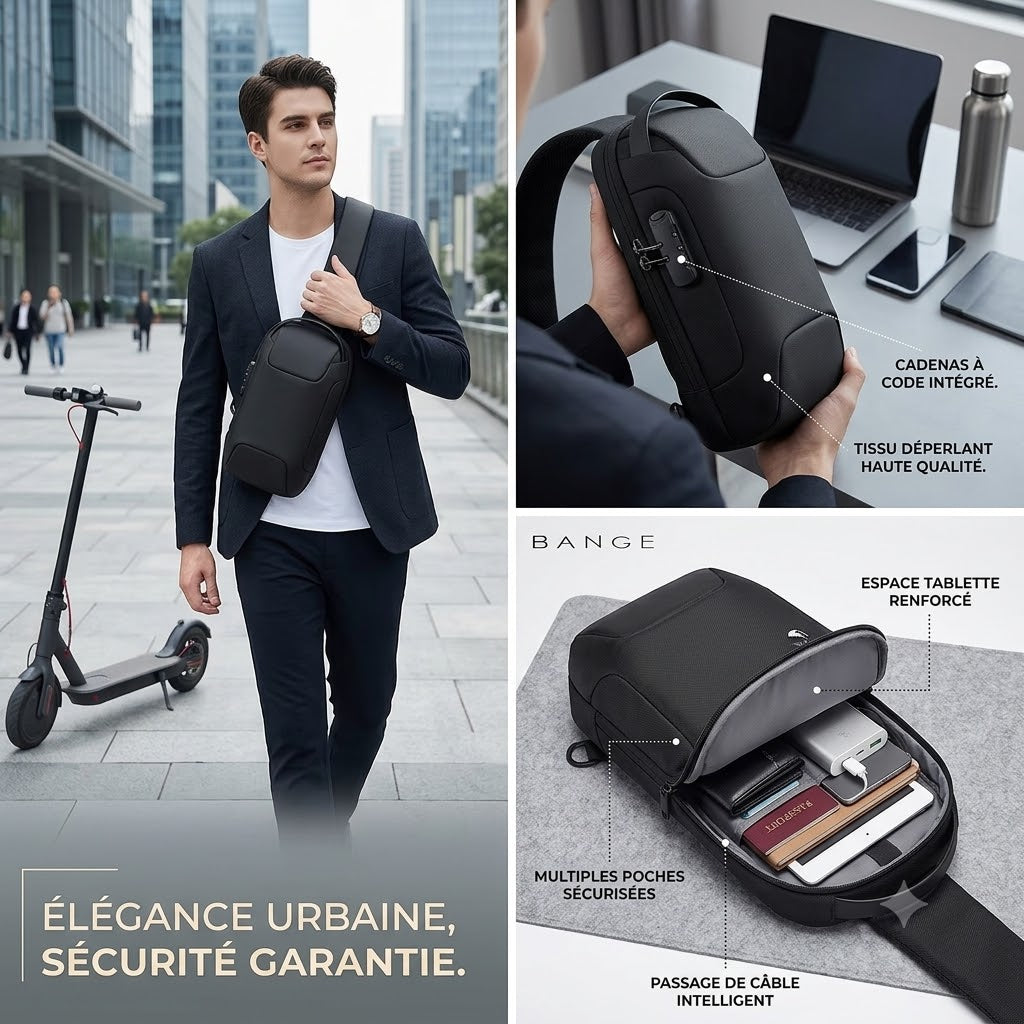 Sac à bandoulière Antivol – L'Équilibre Parfait entre Style Urbain et Sécurité